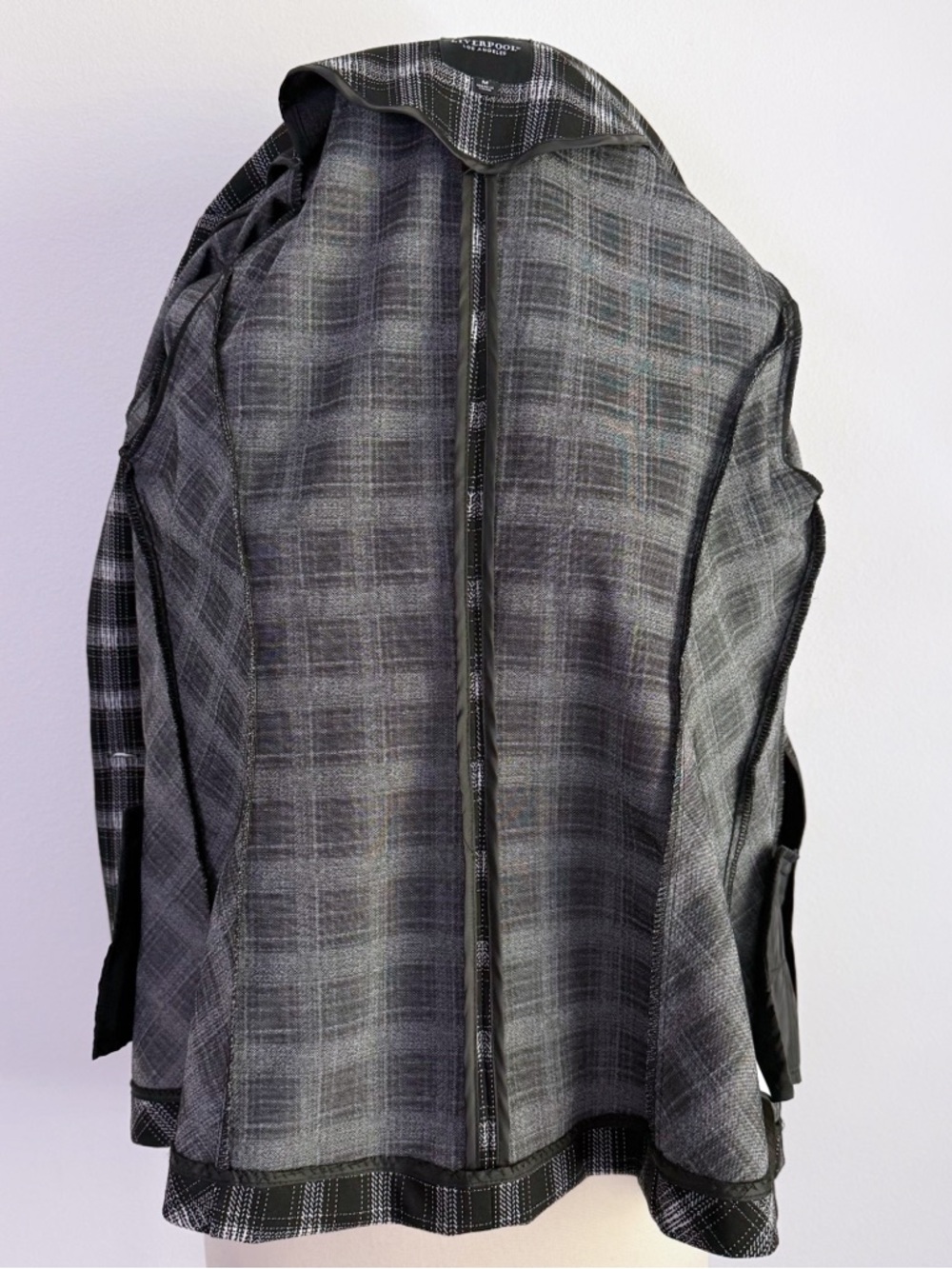 NWT Liverpool Black Plaid Single Button Blazer Women’s M 8/10 - Picture 8 of 12